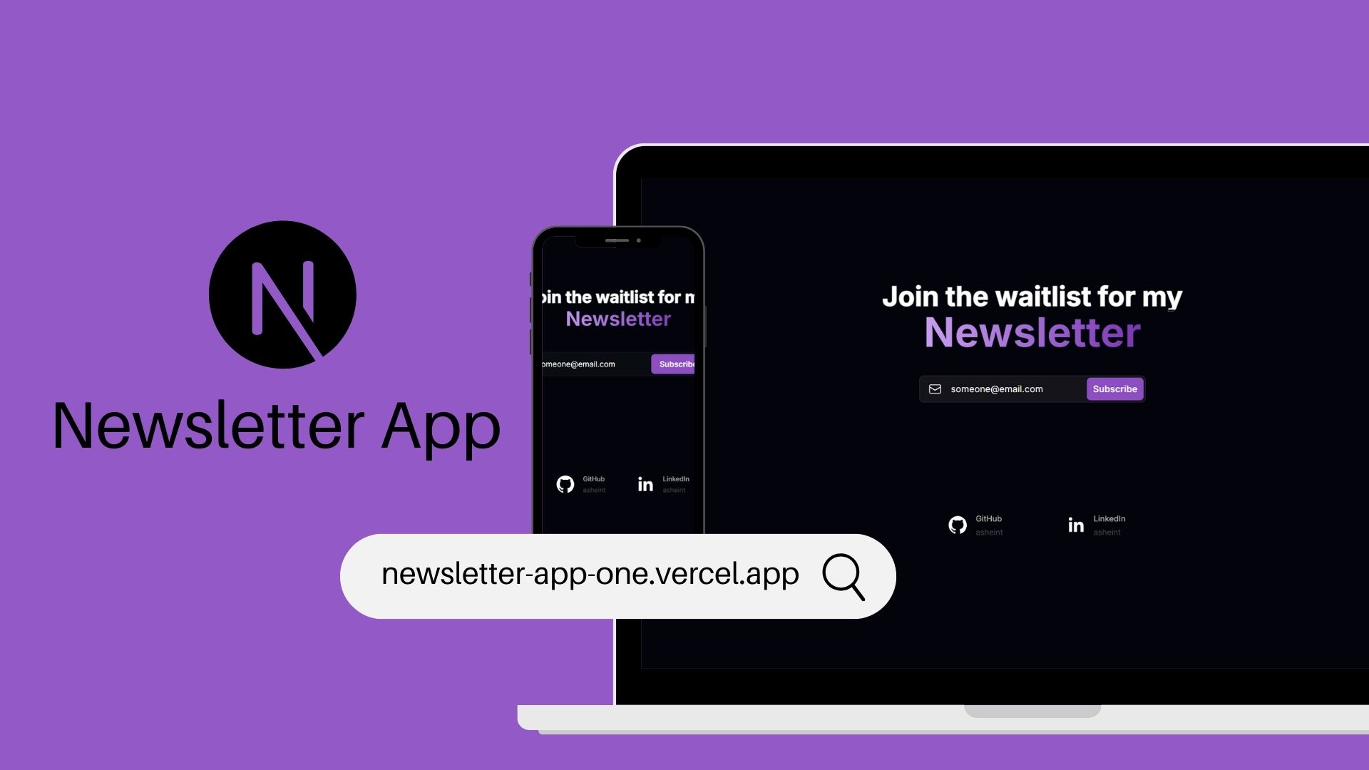 Ashen Thilakarathna - nextjs newsletter application